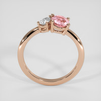 1.17 Ct. Padparadscha Sapphire Ring, 18K Rose Gold 3
