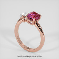 2.52 Ct. Purplish Pink Sapphire Ring, 18K Rose Gold 2