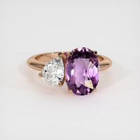3.17 Ct. Sapphire Ring, 18K Rose Gold 1