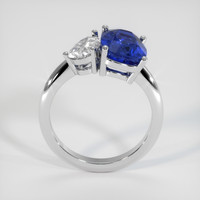 3.02 Ct. Blue Sapphire Ring, 10K White Gold 3