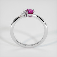 0.70 Ct. Pinkish Red Ruby Ring, 10K White Gold 3