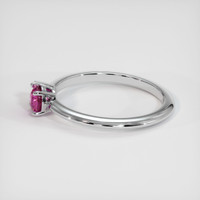 0.70 Ct. Pinkish Red Ruby Ring, 10K White Gold 4