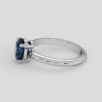 1.53 Ct. Blue Sapphire Ring, 10K White Gold 4