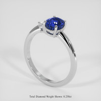 2.11 Ct. Blue Sapphire Ring, 10K White Gold 2