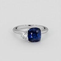 2.25 Ct. Blue Sapphire Ring, 10K White Gold 1