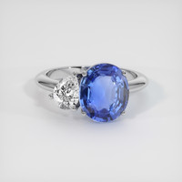 4.05 Ct. Sapphire Ring, 14K White Gold 1