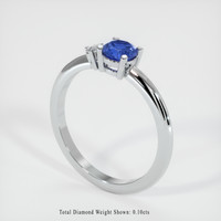 0.77 Ct. Sapphire Ring, 14K White Gold 2