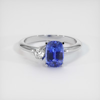 1.28 Ct. Sapphire Ring, 14K White Gold 1