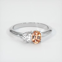 0.75 Ct. Sapphire Ring, 14K White Gold 1