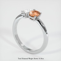 0.75 Ct. Sapphire Ring, 14K White Gold 2
