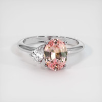1.39 Ct. Sapphire Ring, 14K White Gold 1