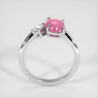 2.88 Ct. Reddish Pink Sapphire Ring, 14K White Gold 3