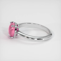 2.88 Ct. Reddish Pink Sapphire Ring, 14K White Gold 4
