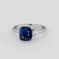 2.25 Ct. Blue Sapphire Ring, 14K White Gold 1