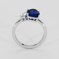 2.25 Ct. Blue Sapphire Ring, 14K White Gold 3