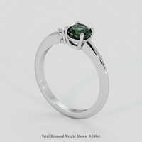 1.19 Ct. Green Sapphire Ring, 14K White Gold 2