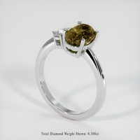 2.58 Ct. Color Change Sapphire Ring, 14K White Gold 2