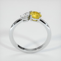0.70 Ct. Yellow Sapphire Ring, 14K White Gold 3