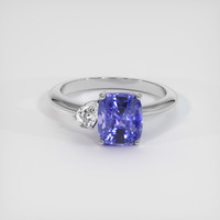 3.00 Ct. Color Change Sapphire Ring, 18K White Gold 1