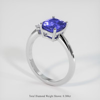 3.00 Ct. Color Change Sapphire Ring, 18K White Gold 2