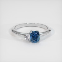 0.94 Ct. Sapphire Ring, 18K White Gold 1