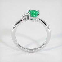 0.79 Ct. Emerald Ring, 18K White Gold 3