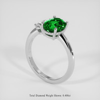 3.03 Ct. Tsavorite Garnet Ring, 18K White Gold 2