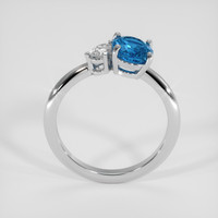 1.98 Ct. Blue Zircon Ring, 18K White Gold 3