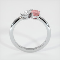 0.57 Ct. Padparadscha Sapphire Ring, 18K White Gold 3