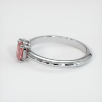 0.57 Ct. Padparadscha Sapphire Ring, 18K White Gold 4