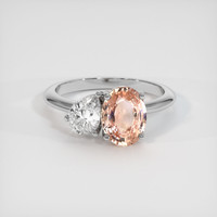 2.31 Ct. Sapphire Ring, 18K White Gold 1