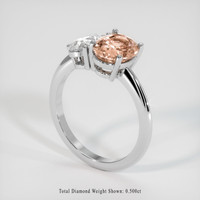2.31 Ct. Sapphire Ring, 18K White Gold 2