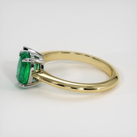 1.21 Ct. Emerald Ring, 18K White & Yellow 4