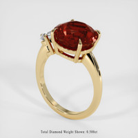 8.50 Ct. Orangish Red Spessartite Garnet Ring, 10K Yellow Gold 2