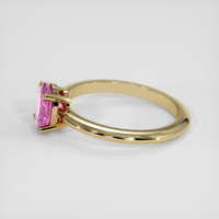 1.24 Ct. Pink Sapphire Ring, 10K Yellow Gold 4