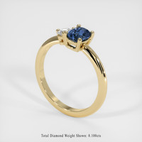 0.72 Ct. Sapphire Ring, 14K Yellow Gold 2