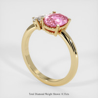 2.09 Ct. Pink Sapphire Ring, 14K Yellow Gold 2