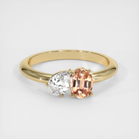 0.75 Ct. Sapphire Ring, 14K Yellow Gold 1
