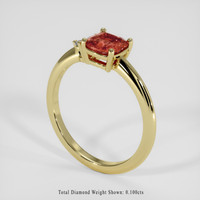 1.16 Ct. Padparadscha Sapphire Ring, 14K Yellow Gold 2