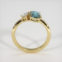 1.02 Ct. Greenish Blue Sapphire Ring, 14K Yellow Gold 3