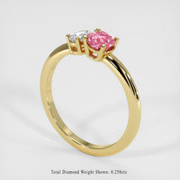 0.89 Ct. Padparadscha Sapphire Ring, 14K Yellow Gold 2