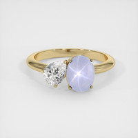 3.27 Ct. Bluish Purple Sapphire Ring, 14K Yellow Gold 1