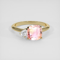 2.01 Ct. Padparadscha Sapphire Ring, 14K Yellow Gold 1