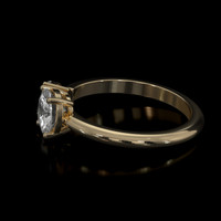 0.90 Ct. White Sapphire Ring, 14K Yellow Gold 4