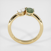 0.59 Ct. Green Sapphire Ring, 14K Yellow Gold 3