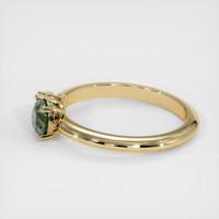 0.59 Ct. Green Sapphire Ring, 14K Yellow Gold 4