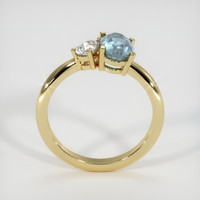 1.13 Ct. Greenish Blue Sapphire Ring, 14K Yellow Gold 3