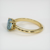 1.13 Ct. Greenish Blue Sapphire Ring, 14K Yellow Gold 4