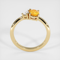 1.10 Ct. Orange Sapphire Ring, 14K Yellow Gold 3