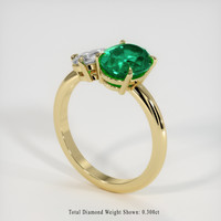 1.80 Ct. Emerald Ring, 18K Yellow Gold 2